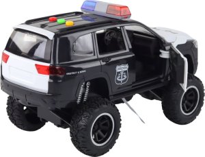 LeanToys Pojazd Terenowy Raptor Policja Czarny Otwierane Drzwi Dźwięk Światła 3