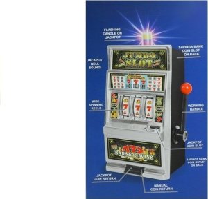 LeanToys Automat do Gry Slot Kasyno Skarbonka Duża Dźwięki 4
