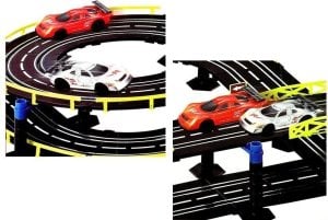 LeanToys Tor Wyścigowy 2 Autka Kontrolery Slot Cars 1:43 5