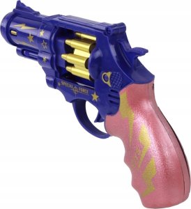 LeanToys Pistolet Niebiesko - Różowy Revolver Broń Dźwięki Światła 4