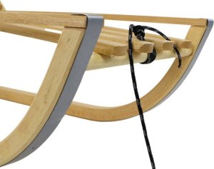 LeanToys Sanki Drewniane Z Oparciem Sznurek Saneczki Duże 4