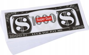 LeanToys Pistolet Na Pieniądze Strzelający Czerwony Wyrzutnia Money Gun Banknoty 3