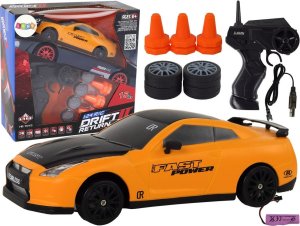 LeanToys Autko Sportowe Zdalnie Sterowane R/C 1:24 Żółte Wymienne Koła 1