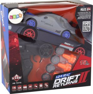 LeanToys Autko Sportowe Zdalnie Sterowane R/C 1:24 Szare Wymienne Koła 7