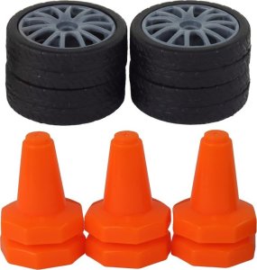 LeanToys Autko Sportowe Zdalnie Sterowane R/C 1:24 Czarne Wymienne Koła 6