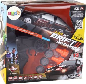 LeanToys Autko Sportowe Zdalnie Sterowane R/C 1:24 Czarne Wymienne Koła 9