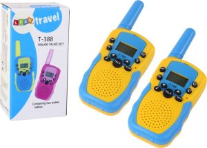 LeanToys Walkie Talkie Krótkofalówki Żółto - Niebieski Zasięg 3km Dla Dzieci 1