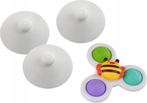 LeanToys Zabawka Sensoryczna Spinnery Pszczółka Słoneczko Marchewka Przyssawki 3