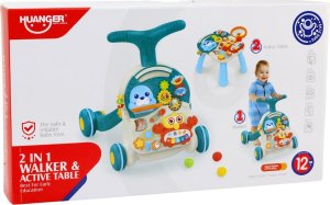 LeanToys Chodzik Pchacz Edukacyjny Stolik 2w1 Panel Interaktywny Niebieski 5