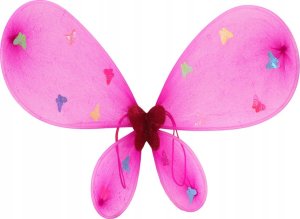 LeanToys Strój Wróżki Przebranie Motyla Kostium Ciemny Różowy Skrzydła 3