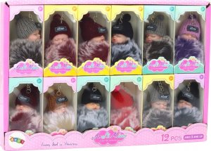 LeanToys Pompon Laleczka Breloczek Zawieszka Do Kluczy Torebki Mix Kolorów 2