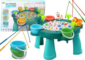 LeanToys Gra Zręcznościowa Łowienie Rybek Stoliczek Zielony 1
