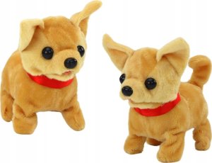 LeanToys Piesek Pluszowy Interaktywny Zwierzątko Chodzi Szczeka Beżowy 2