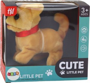 LeanToys Piesek Pluszowy Interaktywny Zwierzątko Chodzi Szczeka Beżowy 4