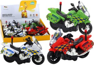 LeanToys Motocykl Policyjny Motor Wóz Policyjny Światło Dźwięk Motorek Mix 1