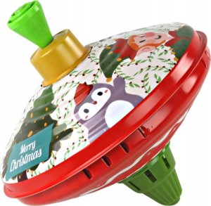 LeanToys Bączek Metalowy Wirujący Święty Mikołaj Zabawka Tradycyjny 2