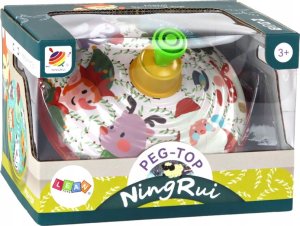 LeanToys Bączek Metalowy Wirujący Święty Mikołaj Zabawka Tradycyjny 3