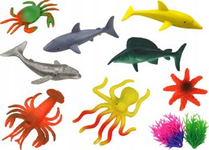 Figurka LeanToys Zestaw Figurek Zwierząt Morskich 8 Sztuk Rośliny Wodne 2