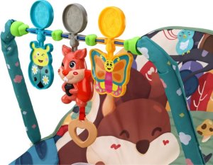 LeanToys Bujaczek Krzesełko Leżaczek 2w1 Wibracja Dźwięk Lisek 4