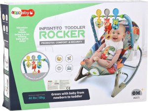 LeanToys Bujaczek Krzesełko Leżaczek 2w1 Wibracja Dźwięk Lisek 7