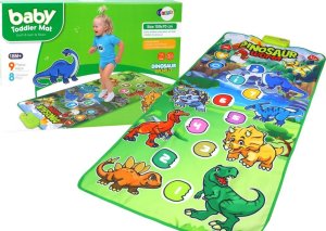 LeanToys Mata Taneczna Edukacyjna Interaktywna Dinozaury Dźwięki 1