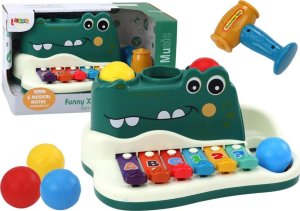 LeanToys Cymbałki Pianinko Krokodyl Organki Interaktywne Instrument Edukacyjny 1