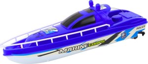 LeanToys Łódź Policyjna Zdalnie Sterowana RC Niebieska Pilot 27MHz 2