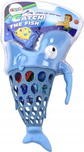 LeanToys Koszyczek Do Łowienia Rybek Rekin Uchwyt Rybki Niebieski 4
