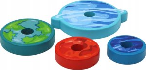 LeanToys Piramida Sorter Drewniany Układanka Piramidka Planety Kosmos 10 ele. 3