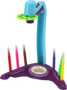 LeanToys Projektor Do Rysowania 3 Wymienne Dyski Pisaki Fioletowy 2