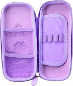 Piórnik LeanToys Piórnik 3D Jednorożec Rozkładany Fioletowy 23x10x5 cm 3