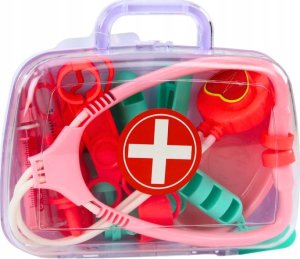 LeanToys Apteczka Dziecięcia Narzędzia Lekarskie W Walizce Różowy 4
