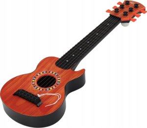 LeanToys Gitara Zabawkowa Dla Dzieci Kostka Do Gry Drewno Pomarańczowa 3