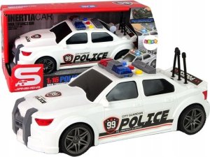 LeanToys Auto Sportowe Policja 1:16 Biały Dźwięk 1