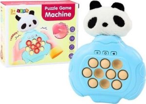 LeanToys ﻿Gra Pop-It Panda Pluszowa Konsola Zręcznościowa Wibracje Sensoryczna 4