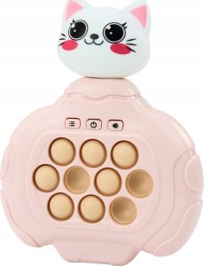LeanToys Gra Pop-It Kotek Różowa Konsola Zręcznościowa Pad Sensoryczny Wibracje 2