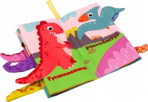 LeanToys Książeczka Miękka Zwierzęta Dinozaury Szeleszcząca Kolorowa 2