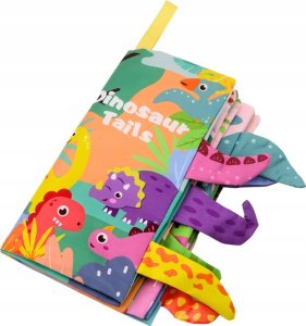 LeanToys Książeczka Miękka Zwierzęta Dinozaury Szeleszcząca Kolorowa 3