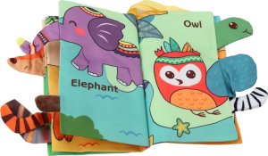 LeanToys Miękka Książeczka Edukacyjna Szeleszcząca Zwierzęta Dżungla 2
