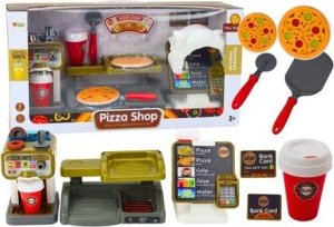 LeanToys Zestaw Sklep Pizza Ekspres Do Kawy Napoje Kasa Fiskalna 5