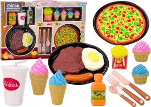 LeanToys Zestaw Produktów Spożywczych Pizza Frytki Lody Sztućce 1