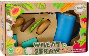 LeanToys Zestaw Naczyń Talerzyki Kubeczki Dzbanek Hamburger Sztućce 11 El 4