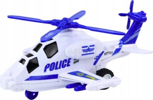 LeanToys Helikopter Policyjny Biały lub Czarny Napęd Frykcyjny Światło i Dźwięk 2