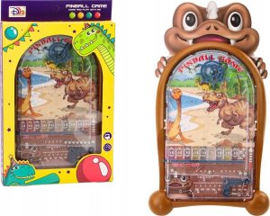 LeanToys Gra Zręcznościowa Pinball Dinozaury Stojak Brązowy 1