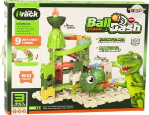 LeanToys Klocki Konstrukcyjne Tor Na Kulkę Dinozaur 9 Poziomów 60 El 3
