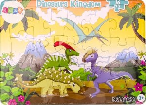 LeanToys Puzzle Dla Dzieci Dinozaury Plansza Kolorowe 16 El 1