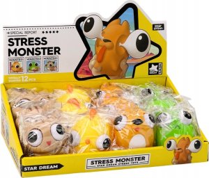 LeanToys Antystresowa Zabawka Wesoły Potworek Gniotek Sensoryczny MIX 3