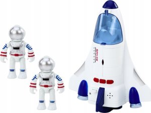 LeanToys Statek Kosmiczny Napęd Światła Dźwięki Kosmonauta Biały 3