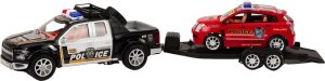 LeanToys Policyjny Zestaw Auto Pickup Terenowe Laweta Przyczepa Policja 2