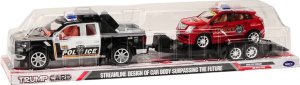 LeanToys Policyjny Zestaw Auto Pickup Terenowe Laweta Przyczepa Policja 5